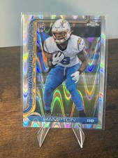 Topps Chrome Rookie Omarion Hampton Raywave Refractor #324 Los Angeles Chargers 