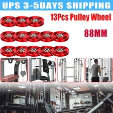 13x 88mm Alu Alloy Bearing Pulley Wheel Cable Machine Home Gym Fitness Equipmet