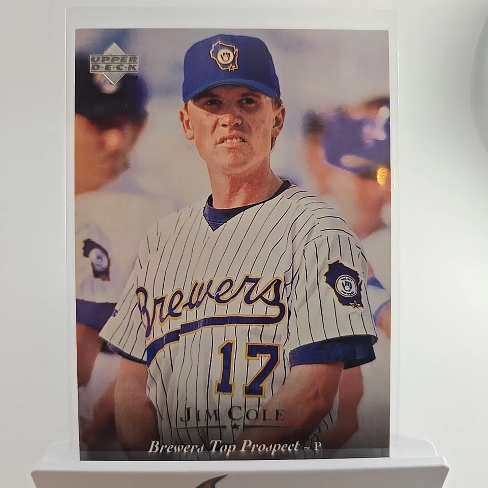 1995 Upper Deck Milwaukee Brewers Top Prospect - Jim Cole #182 (RC) - Image 2 of 4