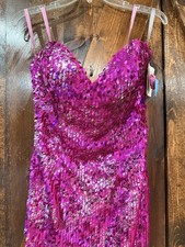 Blush Prom NWT Pink Sequin Strapless Formal Dress
