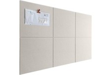 DECORETTA Cork Board Alternative 12 Pack Felt Wall Tiles Beige
