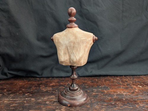 Vintage Solid Wood Mannequin Torso Antique Decor Sewing Jewelry Display 10.75"