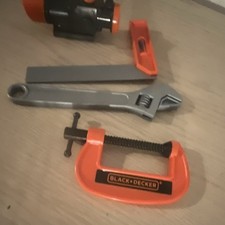 Black Decker Pretend Play Tool Set Clamp Wrench Level for Kids Ages 3-7