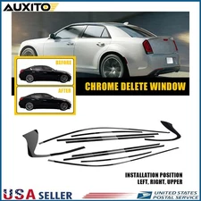 For Infiniti Q50 Q50S 2014-2024 Chrome Delete Window Trim Gloss Black Overlay