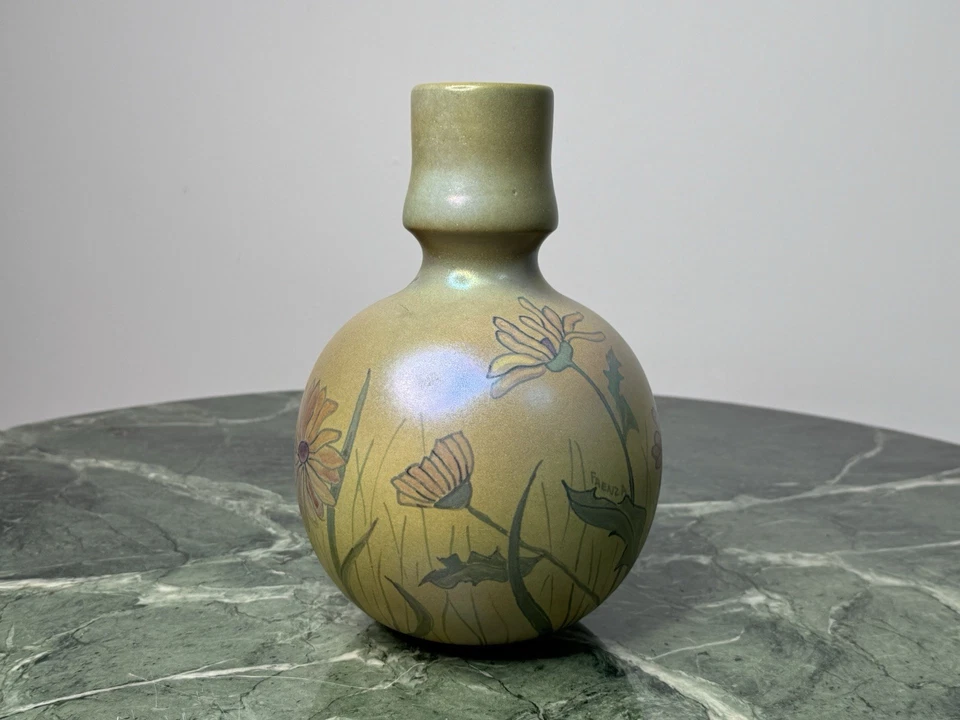 Italienische Keramikvase Faenza handbemalt Unikat - Bild 2 von 4