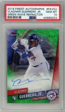 2019 Topps Vladimir Guerrero Jr. Green Wave Refractor Graded Auto Rookie PSA 10