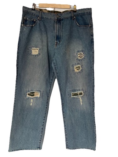 Men’s Parts Machine Clothing Company Camo Distressed Jeans 40x32