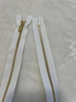YKK EXCELLA Golden Brass #5 White Non-Separating Closed-End 22” Zipper