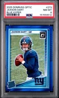 2025 PANINI DONRUSS OPTIC BLUE HYPER #273 JAXSON DART PSA 8