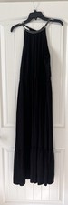 Old Navy Women’s Medium Black Boho Sleeveless Tiered Halter Summer Sun Dress
