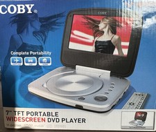 Coby TF-DVD7107 7in TFT Portable Widescreen DVD Player, Battery, Remote