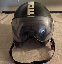 Vintage Momo Design Fighter Open Face Motorcycle Helmet Bubble Visor Dot Black Vintage Momo Design Fighter Open Face Motorcycle Helmet Bubble Visor Dot Black