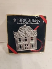 Kirk Stieff Pewter Ornament Gothic Victorian Home VH-2 House 2.5"
