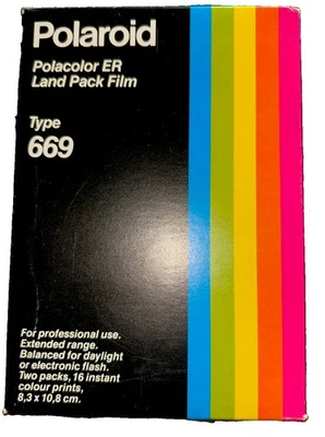 Polaroid Polacolor ER – Film-Pack Land Type 669 | 2×8 Aufnahmen Vintage Rarität - Bild 1 von 2
