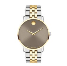 NEW Movado Men's Museum Classic Swiss Two-Tone Stainless Steel Pvd Watch 0607850