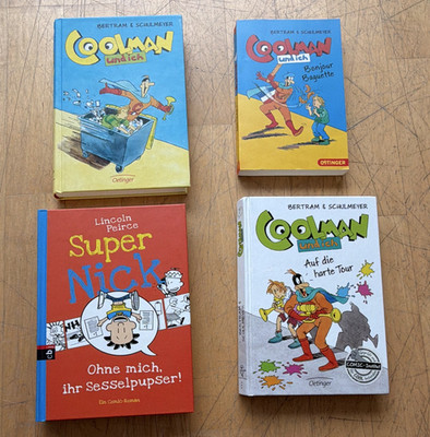 4 Bücherpaket: Coolman und ich 3 Bände + Super Nick, Deutsch