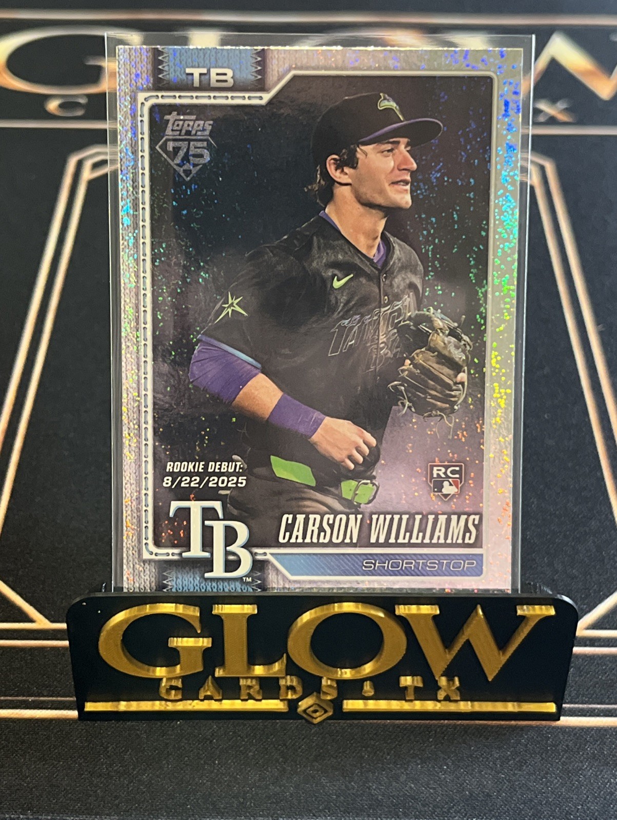 2026 Topps Update CARSON WILLIAMS RC Speckled HOLO FOIL SP Rays Rookie US49