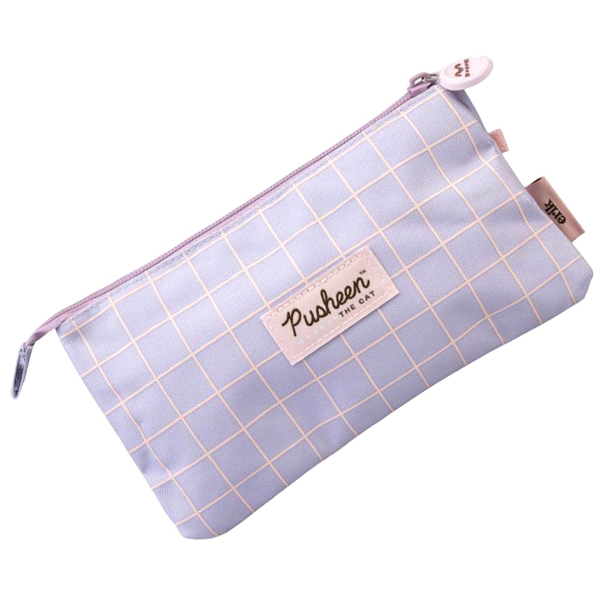 Pusheen trousse à crayons 3 compartiments moments rose en tissu