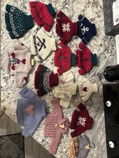 Boyds Bears large lot of Sweaters 1 Vest Excellent condition with hangers