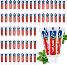 100 Tubes Travel Size Mini Toothpaste 0.176oz Bulk Mint Flavor Disposable