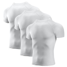 Men's Compression Shirts 3/5 Pack, Short Sleeve Athletic Compression Tops Coo...