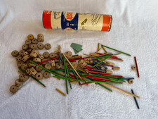 Vintage Wooden Tinkertoy Set By Spalding, In Box, Incomplete, Building Set