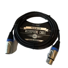 NEW Premium BluCoil Audio XLR Male to Female Microphone Audio Patch Cable 10ft