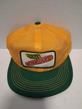 Dekalb Seed Corn Baseball Cap Trucker Hat Vintage Snap-Back, Yellow Mesh