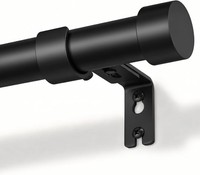 Gardinenstange Ausziehbar Schwarz 80-183Cm Vorhangstange FüR Fenster