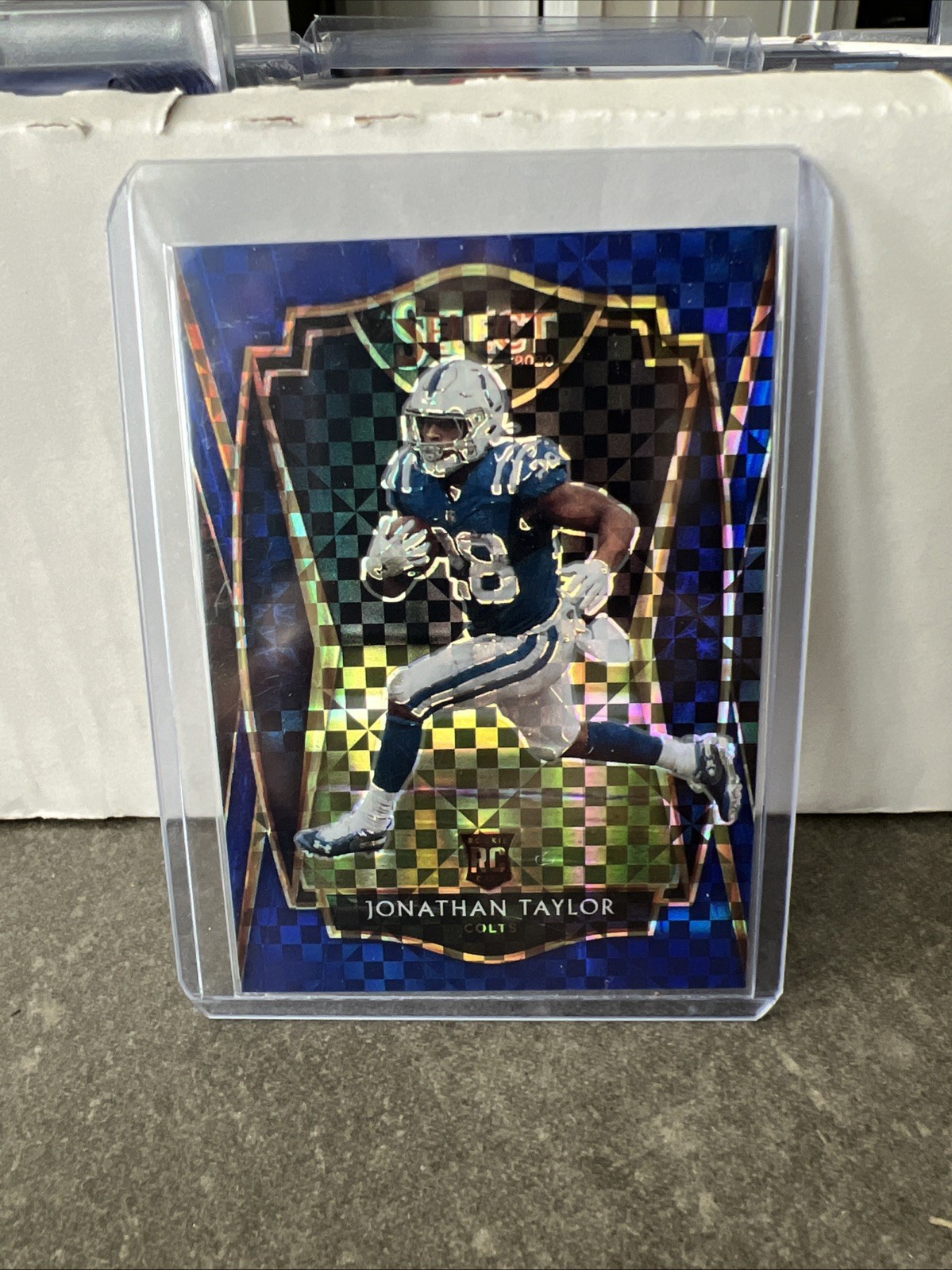 2020 Panini Select - Premier Level Jonathan Taylor #153 Blue Prizm /149 (RC)