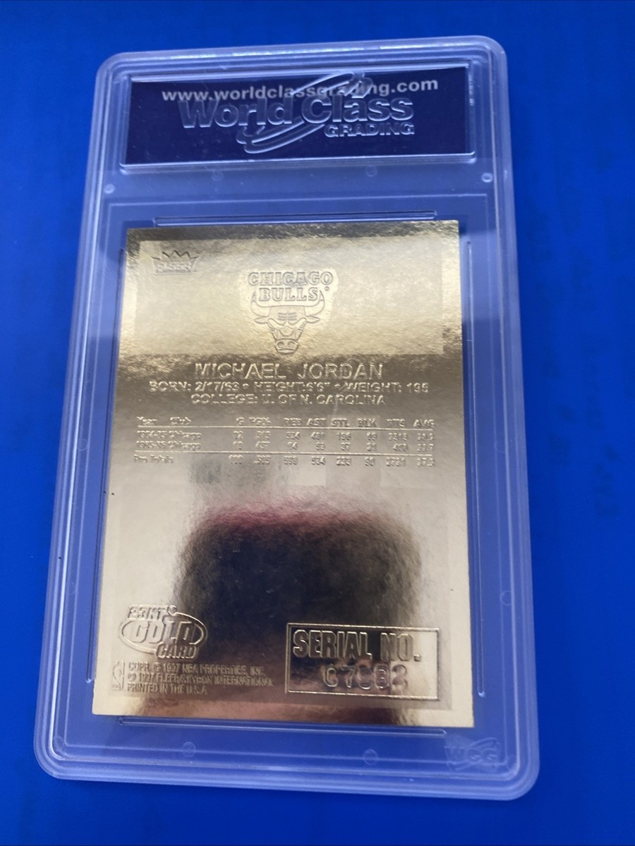 1998 Fleer 23KT Gold Michael Jordan “1986 Rookie” Prism Holo