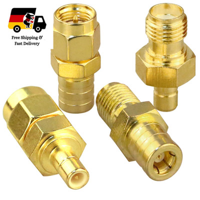 SMA zu SMB Adapter 4 Stück Gold Messing RF Adapter Auto Antenne