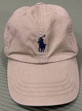 Ralph Lauren Adjustable Hat Cap beige brown tan Polo Logo vintage Youth Boys
