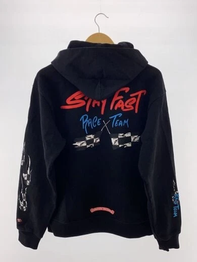 CHROME HEARTS CUORI CROMATI felpa con cappuccio M cotone BLK