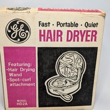c1960s GE General Electric Hair Dryer Empty Retail Box Only HD2A Vtg Prop Decor
