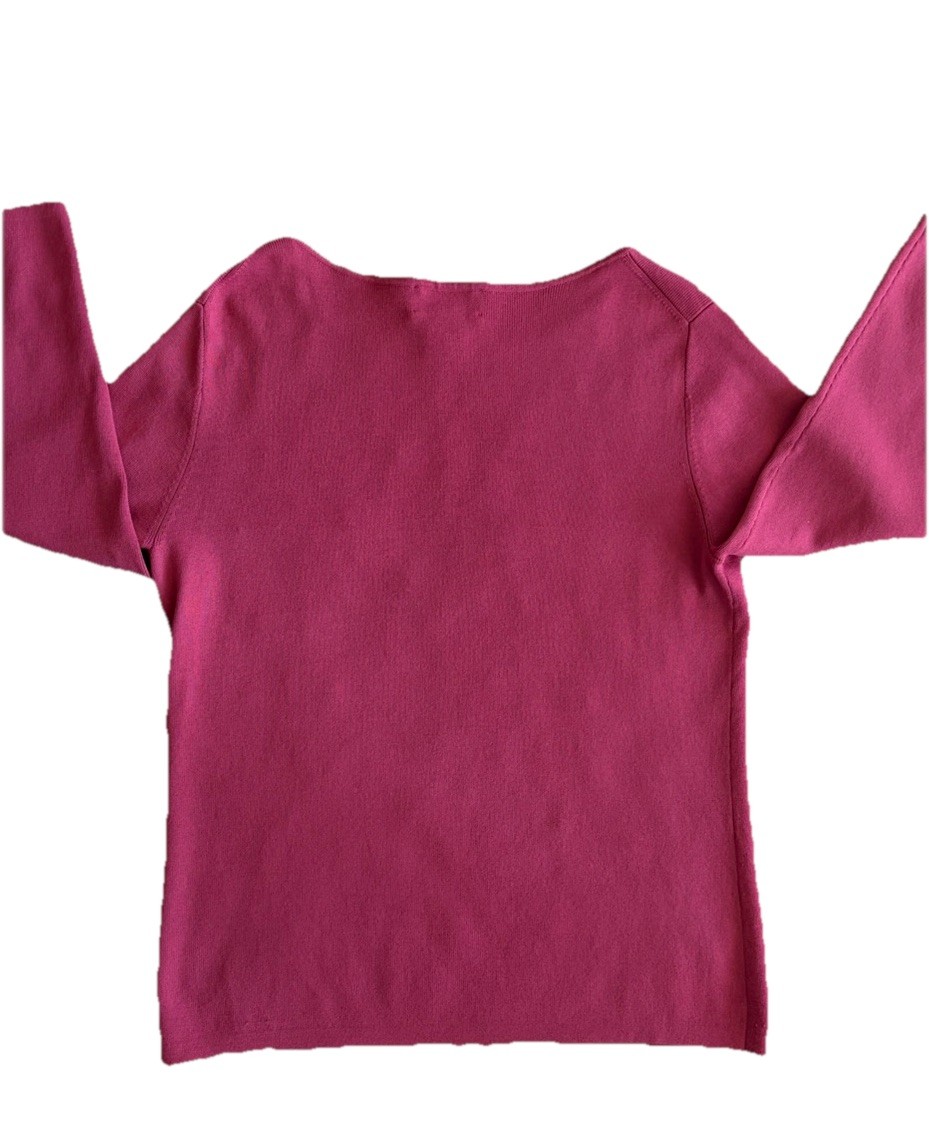 Pendleton Lightweight Knit Top  MEDIUM Raspberry … - image 5