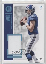 2017 Panini Encased First Hand Materials Sapphire 4/25 Davis Webb #21 0z4u
