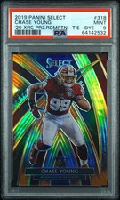 Chase Young 2019 Panini Select 2020 Xrc Prizm #318 Tie-Dye PSA 9