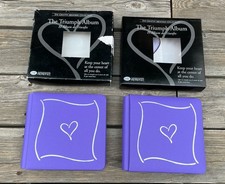 2 Creative Memories The Triumph Album Scrapbook 7X7 Purple Silver Heart Pages
