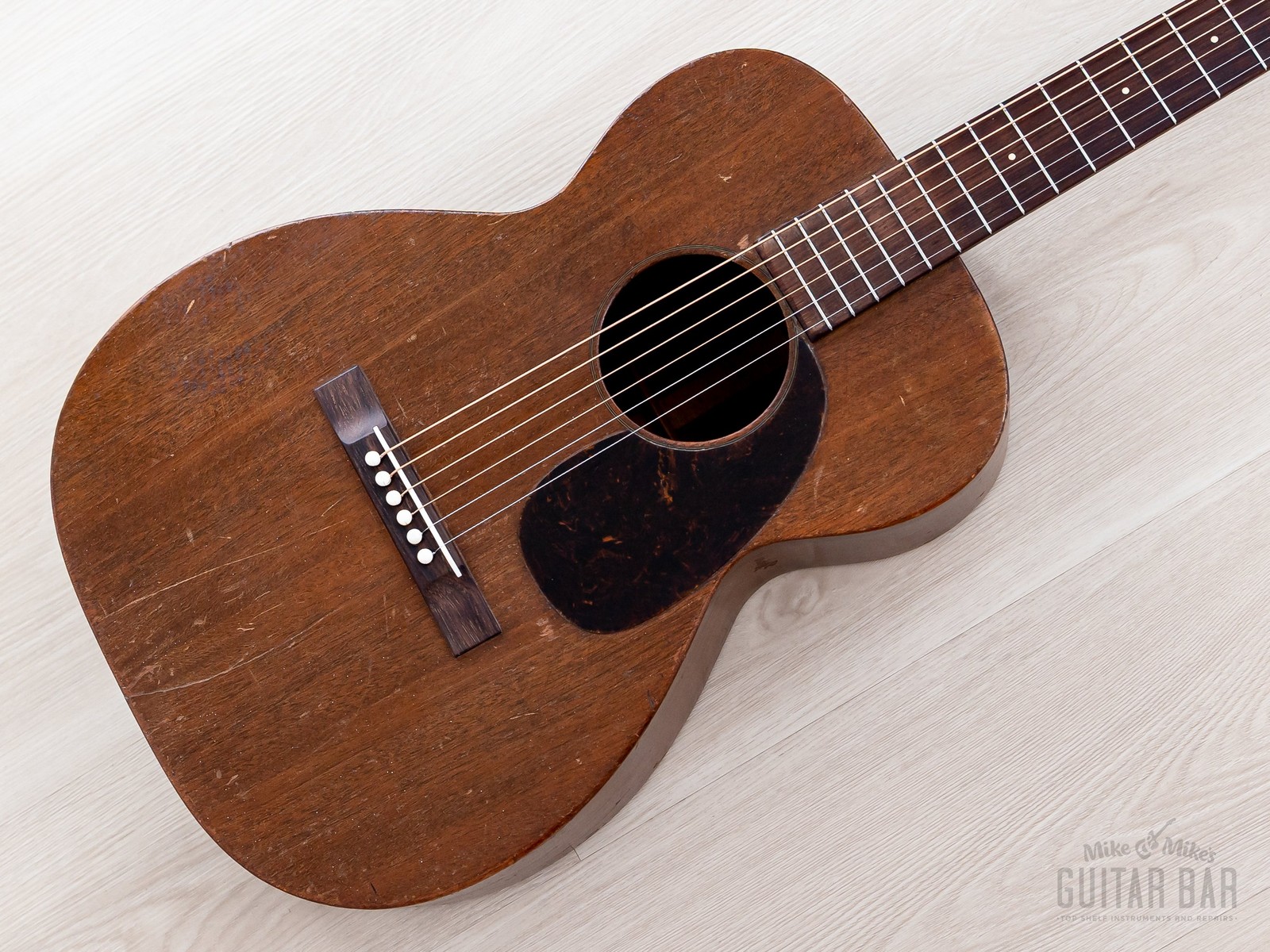 1943 Martin 0-15 Wartime Mahogany-Topped Vintage Acoustic Guitar w /  Case
