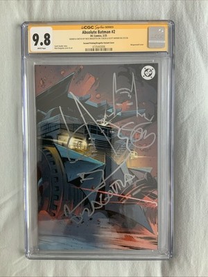 Absolute Batman 2 CGC 9.8 Batmobile Double Sketch By Snyder And Dragotta ￼