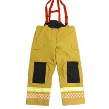 Firemans Trousers Brown Rescue Fire Service Uniform Fighters Leggings New