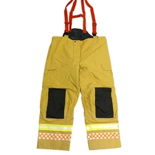 Firemans Trousers Brown Rescue Fire Service Uniform Fighters Braces New