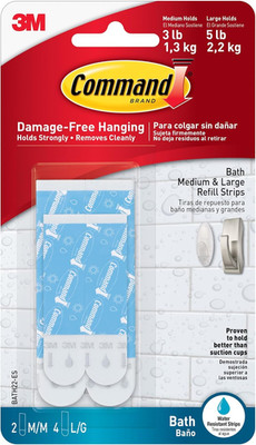 Command Indoor Assorted Replacement Strips, 2 Medium, 4 Large Strips