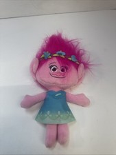 Trolls Movie Talking 12" Poppy Plush Dreamworks Hasbro 2015 Pink Hair Dress