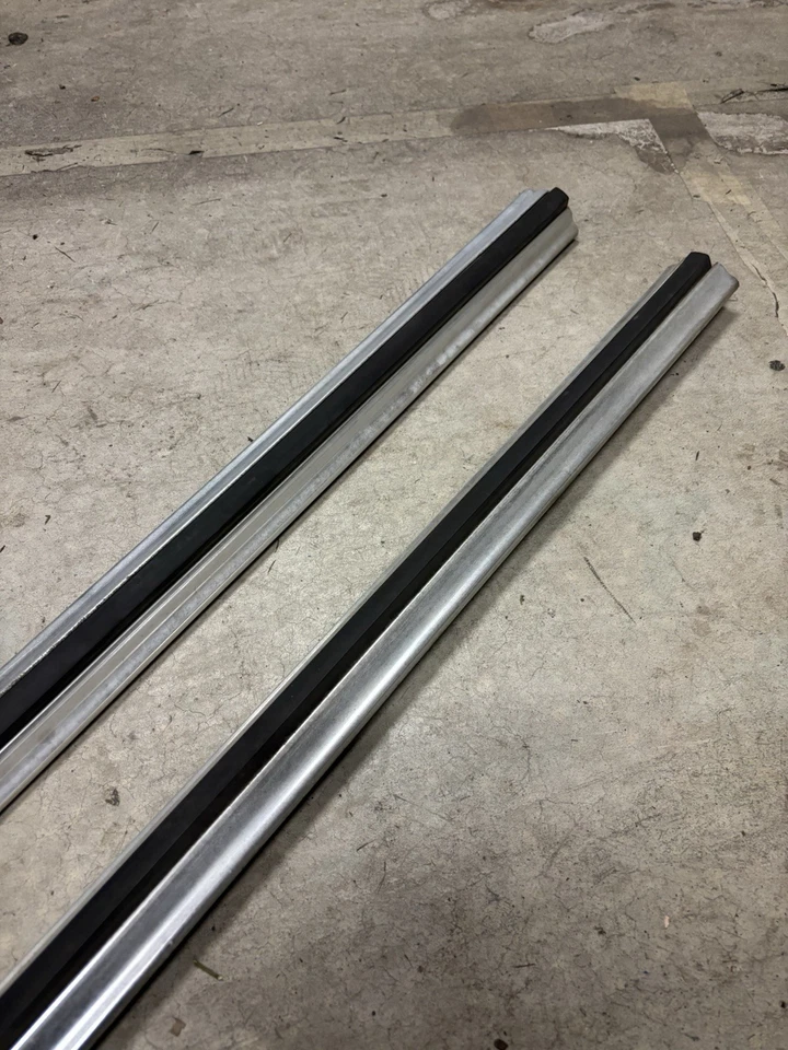 Par de molduras de puerta lateral izquierda y derecha Ford serie F 1973-1979 abolladuras Foto 3 de 4