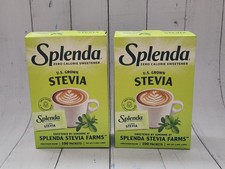 (Pack de 2 Cajas) Paquetes de Edulcorantes Splenda Stevia, 100 Ct por Caja, Total 200 Ct