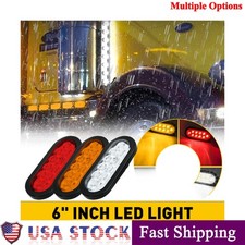 White Red 6 Oval Trailer Lights 10 Led Stop Turn Tail Truck Sealed Grommet Plug White Red 6 Oval Trailer Lights 10 Led Stop Turn Tail Truck Sealed Grommet Plug