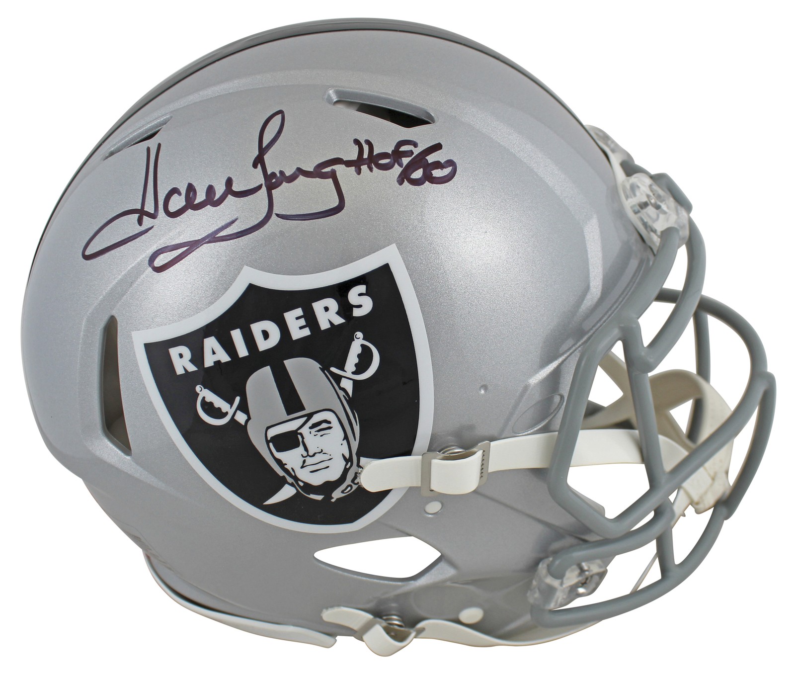 Howie Long Autographed Signed Oakland Raiders Raiders "HOF 00 Full Size Speed Proline Helmet BAS Witnessed 