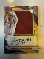 2024-25 Bowman University Best Latrell Wrightsell Jumbo Patch Auto Yellow /75